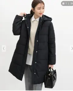 ハニーズ　ロング中綿ダウンコート　ブラック