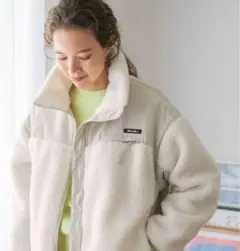 ライトグレー フリースジャケット ニコアンド