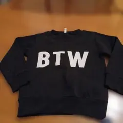 黒 BTW プリント 長袖カットソー 110cm