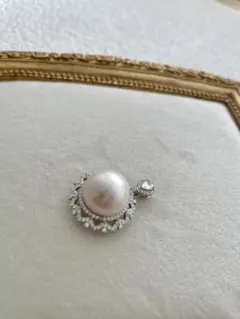 淡水パール_ラウンド_ペンダントトップ_Silver