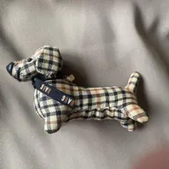 DAKS ダックス キーホルダー 犬 ドッグ チェック柄