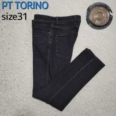 【美品】PT TORINO・ブラックジーンズ・スキニー・ストレッチ・イタリア31のサムネイル