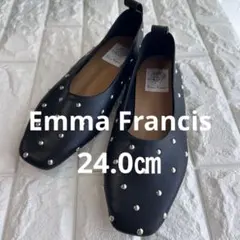 【美品】Emma Francis バレエシューズ スタッズパンプス 24.0㎝のサムネイル
