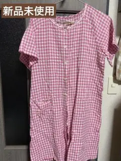 マタニティ　ピンクチェック パジャマ セット