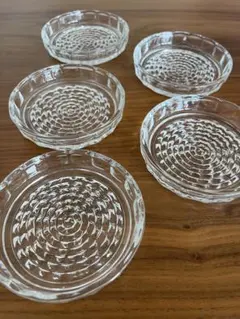 ギヤマン アンティークガラス 小皿 豆皿 5枚 ギヤマン アンティークガラス 小皿 豆皿 5枚