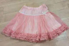 【316】140 メゾピアノ リボン フリル ふんわりスカート