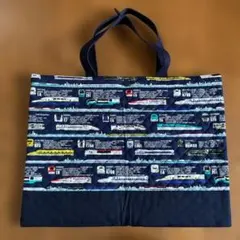 COLORFUL CANDY STYLE 鉄道柄 キルティング トートバッグ新品のサムネイル