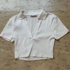 【美品】ZARA クロップドトップス