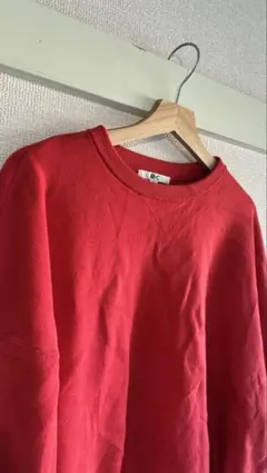 UNIQLO:C スムースコットン クルーネック セーター 赤 XXL