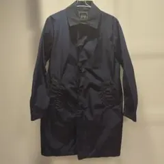 SOVEREIGNソブリン ナイロンタフタ ステンカラーコート ネイビー / M