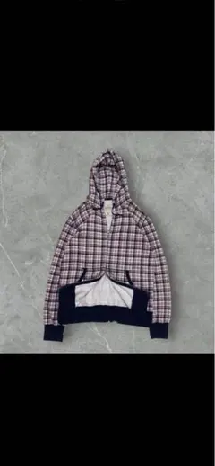 00s OLD UNIQLO zip up hoodie Y2K check M