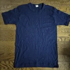 Ｌサイズ　ネイビー Tシャツ 綿100% クルーネック