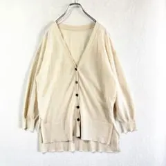 【YECCA VECCA】Vネック ニット シアーカーディガン アイボリー Fのサムネイル