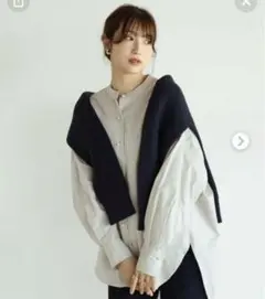 ③Vin パールボタンオーバーシャツ