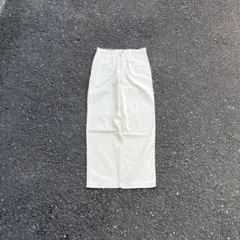22aw kudos デニムパンツ 総柄 ホワイト テキストプリント - メルカリ