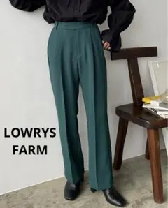 SALE⭐️ローリーズファーム　スタイルUPフレアパンツ　グリーン　M