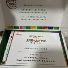 KAGOME Travis Japan ペアコップ 野菜であざやかキャンペーン