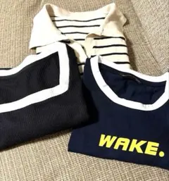 ロゴ 半袖Tシャツ と半袖カットソー　3枚セット