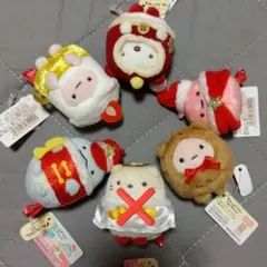 すみっコぐらし クリスマスてのりぬいぐるみ 　5コ