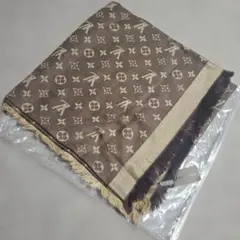 ロゴスカーフ ロゴショール ロゴマフラー カシミヤ LVロゴ LV