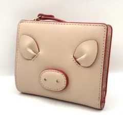 希少 kate spade ケイトスペード 折り財布 ピッグ ブタ レザー