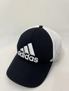 【adidas】メッシュバックキャップ ブラック　ホワイト