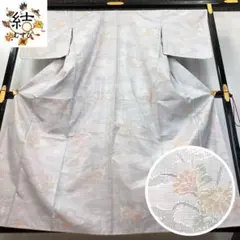 MK-1460 付下げ 総絞り 波模様 淡藤色 - メルカリ