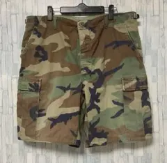 米軍放出品　ウッドランドカモ　90s カスタムハーフパンツ　L コンバットのサムネイル