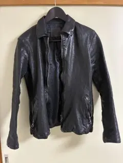 シングルライダース　ジャパンカーフ製品染め　襟付きブルゾンのサムネイル