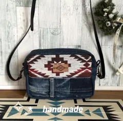 オルテガ柄♡デニムリメイクショルダーバッグ