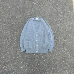 90s vintage カシミアニット カーディガン グレー メンズ ラグランのサムネイル