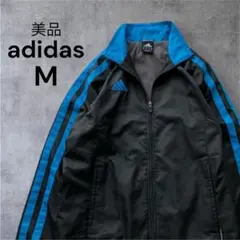 美品✨adidas アディダス クライマプルーフ ウィンドブレーカー 黒×青 M