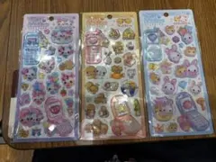 平成ハッピーフォンシール　3シートセット　なっとうちゃん　ふわふわらびちゃん