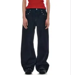 パンツ beeden L EYELET SEMI LOOSE DENIM METAL EYELET SEMI LOOSE DENIM – BEEDEN