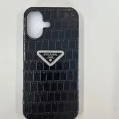 PRADA iPhone15ケース クロコ型押し ブラック - メルカリ