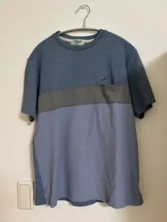 CROCODILE ワッフルTシャツ ブルー Mサイズ