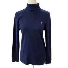 ポロラルフローレン タートルネック カットソー ネイビー 刺繍 160/L