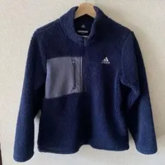 adidas アディダス　フリースジャケット 150 ネイビー