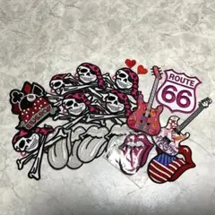 スカル・ギター・ルート66 ワッペンセット