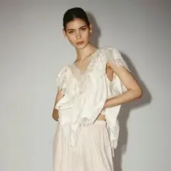 H&M EDITION レーストリムブラウス XS 新品