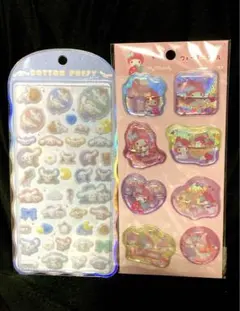 u*凛様 【正規品】コットンパフィ　シナモロール、マイメロディウォーターシールの