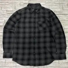 21MEN フランネルシャツ ブラックグレー チェック柄 USA古着