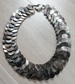 ♢【インポート】2連ネックレス オーバルモチーフ モノトーン¥7,000 