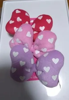 【未使用】ディズニー ミニー ハートドットビッグリボンヘアゴム ヘアアクセサリー