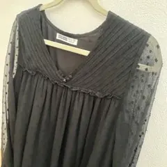 ZARAブラックシースルーチュニック