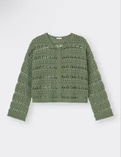 GU 透かし編みカーディガン L