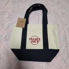 TRADER JOE'S ミニトートバッグ　ネイビー トレダージョーズのサムネイル