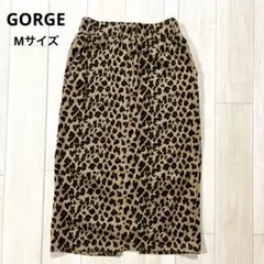 【新品未使用】GORGE ヒョウ柄 タイトスカート ゴムウエスト Mサイズ