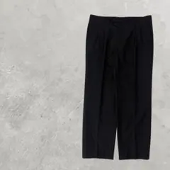 【ヴィンテージ】シンプル スラックスパンツブラック 無地 メンズLサイズ相当