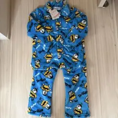 フリースパジャマ 120cm 青色 ドラえもんジャイアン柄